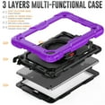 thumbnail image 2 of Dteck iPad mini 5 Case / iPad mini 6 Case with Built in Screen Protector, Child Proof Heavy Duty Shockproof Kids Case with Rotating Stand Handle Pencil Holder for iPad mini 5/4 7.9", Purple, 2 of 7
