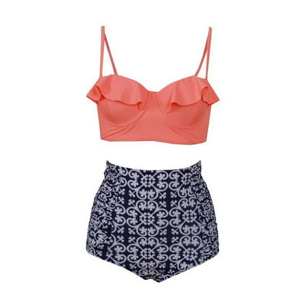 Piece Womens Swimwear - 2018 Various styles , Plus Size Swimwear Women High Waisted / One-Piece Floral Bikini Set Push Up Padded Bra Swimsuit Bathing Suit, Sexy Bikini ,Beachwear