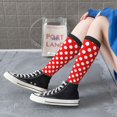thumbnail image 7 of Knee High Socks for Women Polka Dot Red Long Tube Sock Uniform Socks, 7 of 7