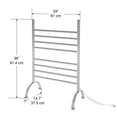thumbnail image 3 of Ancona Essentia 8-Bar Freestanding Plug-In Electric Towel Warmer, Polished Stainless Steel, 3 of 3