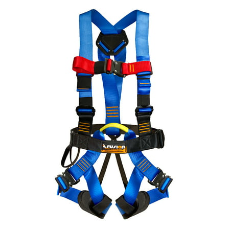 Fusion Climb Streak Racer Full Body Padded Zipline H Style Harness Blue Size