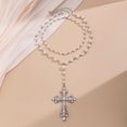 thumbnail image 6 of NICKSUN Vintage Filigree Cross Pendant Pearl Beaded Choker Necklace, Gothic Multi-Layer Imitation Pearl Chain Necklace, 6 of 9