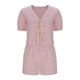thumbnail image 5 of Camisas de Color Sólido para Mujeres Verano Manga Corta Cuello en V Cuello Delantero Corbata Camisa Pantalones Cortos Conjunto, 5 of 7