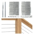 thumbnail image 1 of Muzata - Juego De 120 Tornillos Para Barandilla De Cable De 1/8"" Con Rosca Para Zurdos Y Diestros Para Poste De Madera, Sistema De Barandilla De Cable Para Cubierta De Acero Inoxidable T316, 60 Pares, 1 of 5
