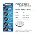 thumbnail image 3 of Renata CR2032 3V Lithium Coin Cell Batteries (25 Count), 3 of 5