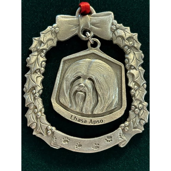 Lhasa Apso Fine Pewter Dog Breed Ornament