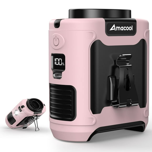 Ventilador de cintura AMACOOL portátil con clip, 10000 mAh, 40 h de tiempo de trabajo