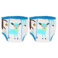 thumbnail image 1 of Pantalones de entrenamiento de algodón para bebé, ropa interior lavable con bonito patrón de ciervo de dibujos animados, ropa interior de entrenamiento para orinal, 2 uds., 1 of 8