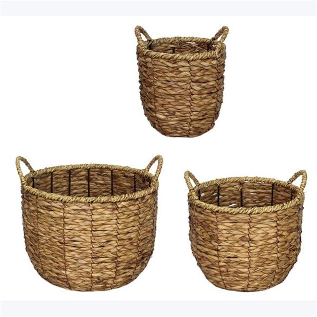 Youngs 21870 Grass Weaved Baskets 3 Piece