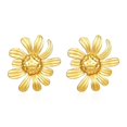 thumbnail image 1 of Pendientes de acero inoxidable de nicho de tendencia de moda para mujer, pendientes de 18 quilates con forma de lazo, 1 of 1