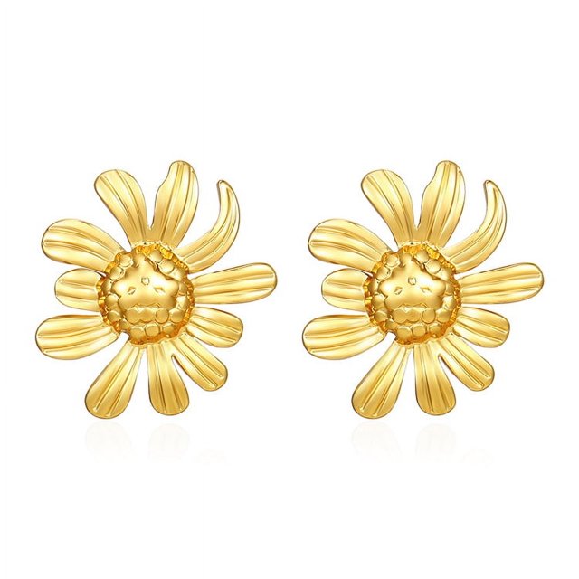 Pendientes de acero inoxidable de nicho de tendencia de moda para mujer, pendientes de 18 quilates con forma de lazo