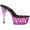 Purple, variant on Ellie Shoes E-709-Zebra 7 Inch Womens Mule With Blacklight Zebra Pattern. Blue / 5
