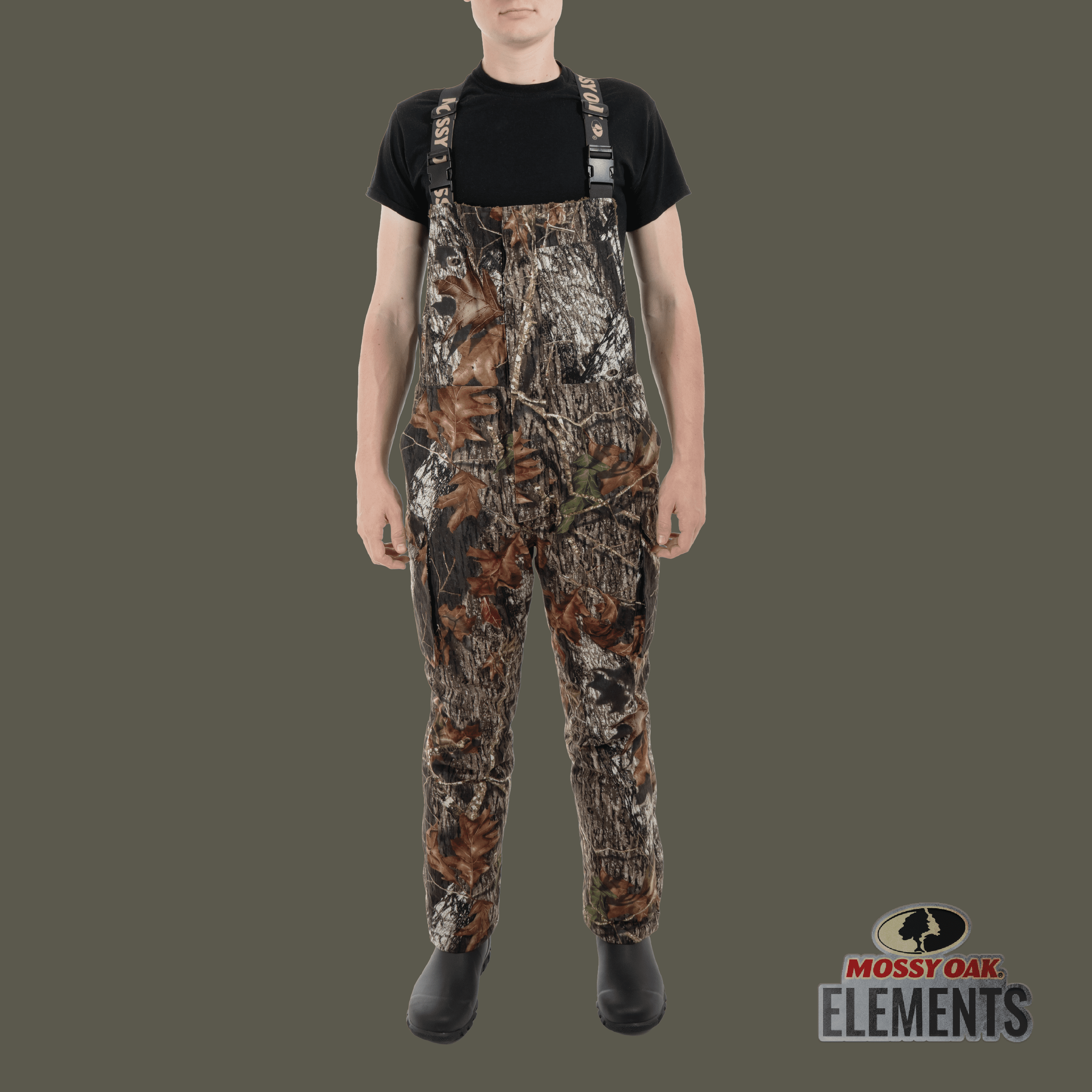 Mossy Oak Elements Men's Sherpa Lined Waterproof Hunting Bib, Mossy Oak New Breakup, Size 3X-Large
