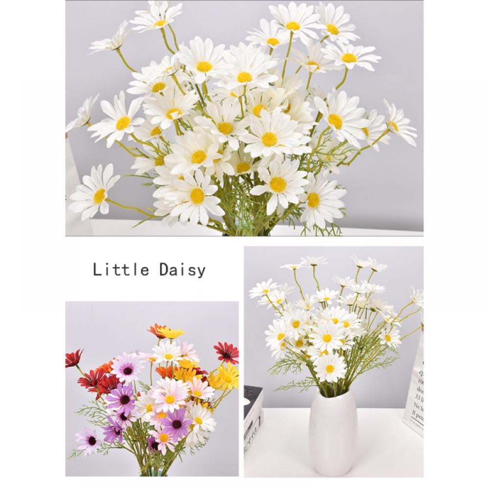 CSBYW Artificial Flowers 10 Bundles Multicolor Artificial Daisy Flowers UV  Resistant Outdoor Fake Wildflowers with Stems Faux Greenery Shrubs Plants