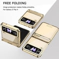 thumbnail image 4 of Compatible with Samsung Galaxy Z Flip 4 Case with Screen Protector,Hinge Protection Anti-Fingerprint Shockproof Electroplated Case Phone Cover Case for Samsung Galaxy Z Flip 4 5G Champagne, 4 of 14