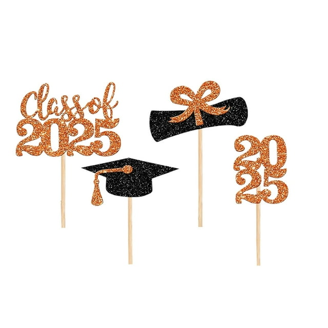 SXcggal 2025 Graduation Party Decorations Card Slot Inserts For Cupcake Toppers Paper Graduation Design Cake Decorations For Party Supplies And Celebrations Practical Basic Card Slot For Garden