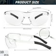thumbnail image 3 of Salfboy 10pcs Clear Safety Glasse for men ANSI Z87.1 Protective Eyewear, 3 of 8