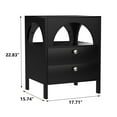 thumbnail image 6 of Semiocthome Modern Nightstand with 2 Drawers,Bedside Table for Bedroom in Black Finish,Adult, 6 of 6