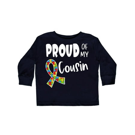 

Inktastic Proud of my Cousin Autism Awareness Puzzle Piece Ribbon Gift Toddler Boy or Toddler Girl Long Sleeve T-Shirt