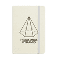 thumbnail image 1 of Carnet d'Espace Géométrique Mathématique Pyrade Hexagonale Tissu Officiel Couverture Rigide Journal Journal Classique, 1 of 3