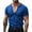 Blue, variant on Aofany Men's Plus Size Shirts Short Sleeve Casual Slim Workout Tops Fitness Athletic Sports Blouse