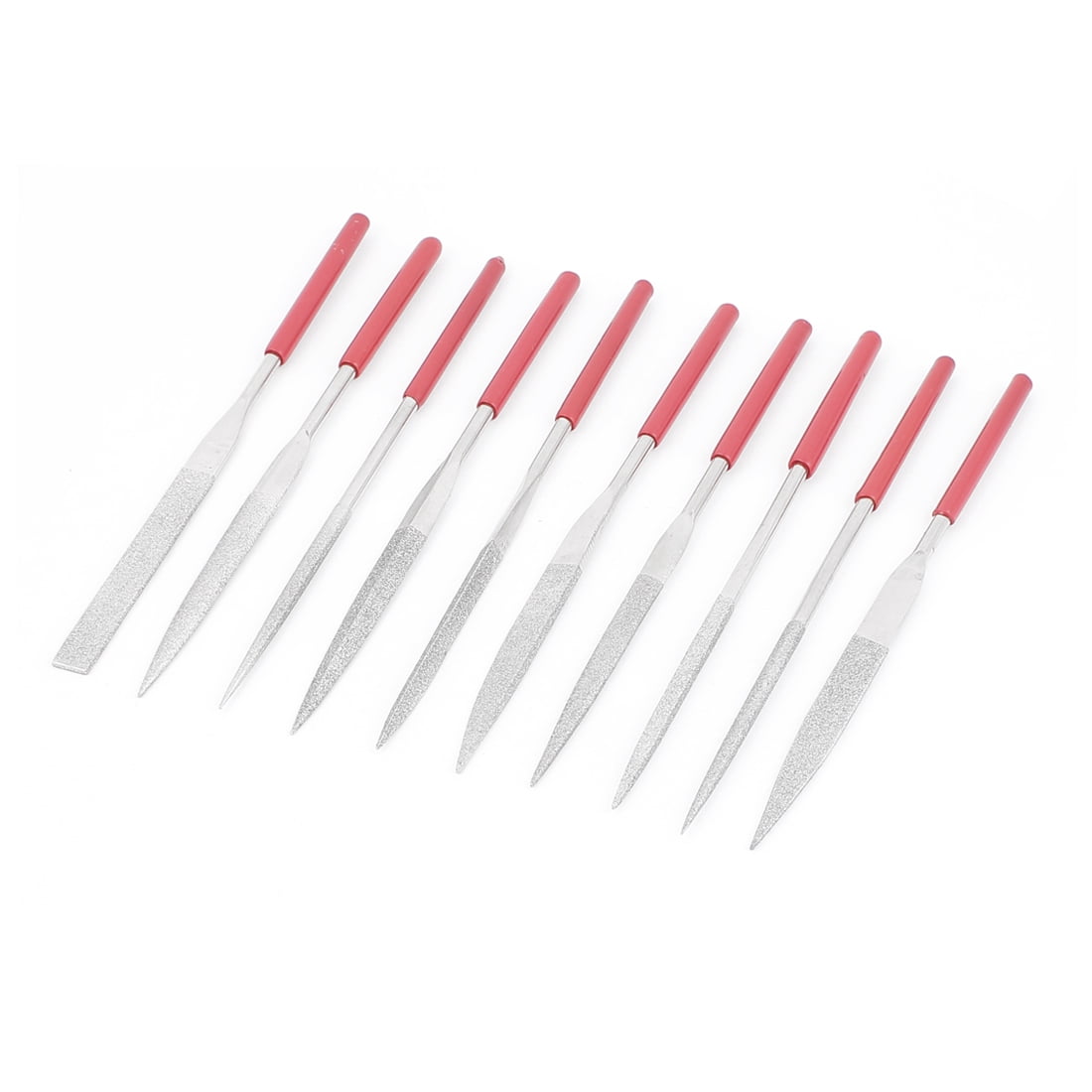 180mm x 5mm Square Flat Round Triangle Rasp Diamond Needle File Tool Set 10 in 1 by