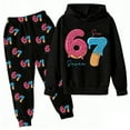 thumbnail image 3 of Kiijoy Toddler Girls Long Sleeve Fleece Hoodie Jogger Pants Outfits Tracksuit, Sizes 4-5T, 3 of 3