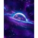 thumbnail image 5 of Pintura de diamante 5D DIY, taladro redondo completo, Kit de nebulosa vasta AB parcial, decoración de 45x55cm, 5 of 9
