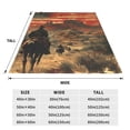 thumbnail image 3 of Balery 1860s Style American Cowboy Manta de Felpa Suave y Acogedora – Cobija de Franela Aterciopelada para Cama, Lavable y Cálida para Sofá, Mascotas, Transpirable-40"x30", 3 of 7