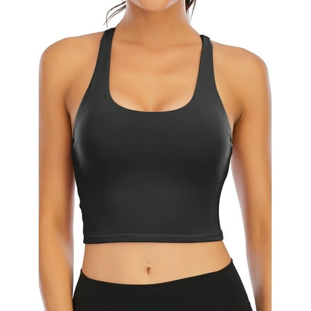 

YouLoveIt Women s Sports Vest Yoga Vest Workout Gym Running Sports Bra Active Wear Tops Vest Yoga Tees Sleeveless T-Shirt Cross Back Yoga Sports Bra Yoga Vest Tops