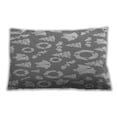 thumbnail image 1 of Ahgly Company Patterned Indoor Rectangular Platinum Gray Lumbar Throw Pillow, 13 inch by 19 inch, 1 of 5