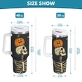 thumbnail image 6 of Yayeee 30oz Stainless Steel Tumbler with Straw and Handle Double-Wall Insulated Travel Water Bottle, Halloween Skeletons, 6 of 8