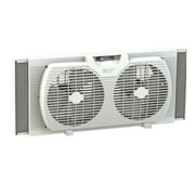 Comfort Zone 9" Twin Window Fan with Reversible Airflow Control, White