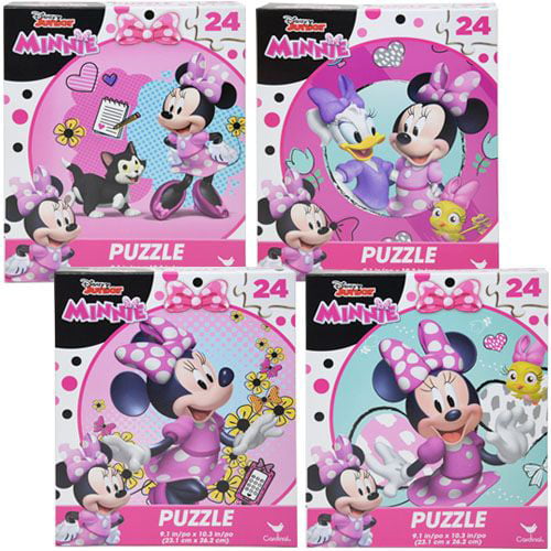 Disney MINNIE MOUSE Puzzle Set Of 2 24 Pieces Gift Wrapped Collector’s Tin 