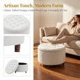thumbnail image 4 of Classic 28-Inch Wide Button Tufted Round Storage Ottoman with Lift-Off Lid, 4 of 10
