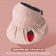 thumbnail image 2 of Sombrero de copa vacío para niños de verano, circunferencia de la cabeza ajustable de 50 a 54 cm, lindo sombrero para el sol de ala grande con forma de fruta., 2 of 5