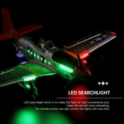 Bruce&Shark RC Plane, 2.4GHz 4 Channel Brushless Remote Control Jet Airplane for Adults, WLtoys RC Aircraft Fighter with 6-Axis Gyro, LED Searchlight, Easy to Fly for Boys and Girls