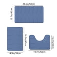 thumbnail image 3 of Juego de alfombrillas de baño de espuma suave y absorbente: alfombrillas antideslizantes para baño con gran capacidad de absorción de agua, lavables a máquina y de secado rápido para ducha, inodoro, 3 of 6