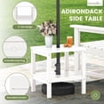 thumbnail image 5 of SERWALL 4 Piece Patio Bistro Set with Umbrella, All-Weather HDPE Outdoor Furniture with 2 Chairs & Side Table for Porch, Balcony & Deck, White, 5 of 8