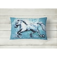 thumbnail image 2 of Carolines Treasures MW1171PW1216 Shadow the Horse in blue   Canvas Fabric Decorative Pillow  12H x16W multicolor, 2 of 3