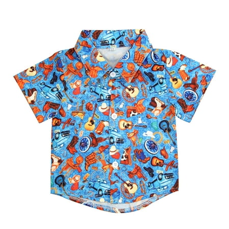 

QIPOPIQ Girls Shirts And Tops Clearance Infant Toddler Baby Boys Children s Top Short Sleeve Beach Cartoon Shirt