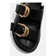 thumbnail image 3 of Sandalias de plataforma para mujer, sandalias romanas con hebilla de metal de moda retro para mujer, chanclas casuales de playa de verano para mujer, zapatillas planas para mujer, 3 of 6