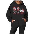 thumbnail image 2 of WEAIXIMIUNG Robe Sweat à Capuche pour Femmes, Décontractée, Col Rond, Poche, Chapeau de Noël Imprimé, 2 of 3