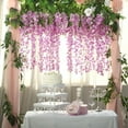 thumbnail image 2 of BalsaCircle 5 Bushes 44" Lavender Hanging Artificial Wisteria Flowers Vine Garland, 2 of 6