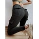 thumbnail image 5 of Leggings de mujer, pantalones de yoga ajustados, pantalones de mujer de cintura alta y pierna ancha, pantalones deportivos acampanados, transpirables, de secado rápido, 5 of 5