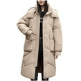 thumbnail image 2 of Xunlbb Winter Coats for Women Women Warm Pocket Coat Long Jacket Winter Sleeve Down Parkas,Size M-3XL, 2 of 5