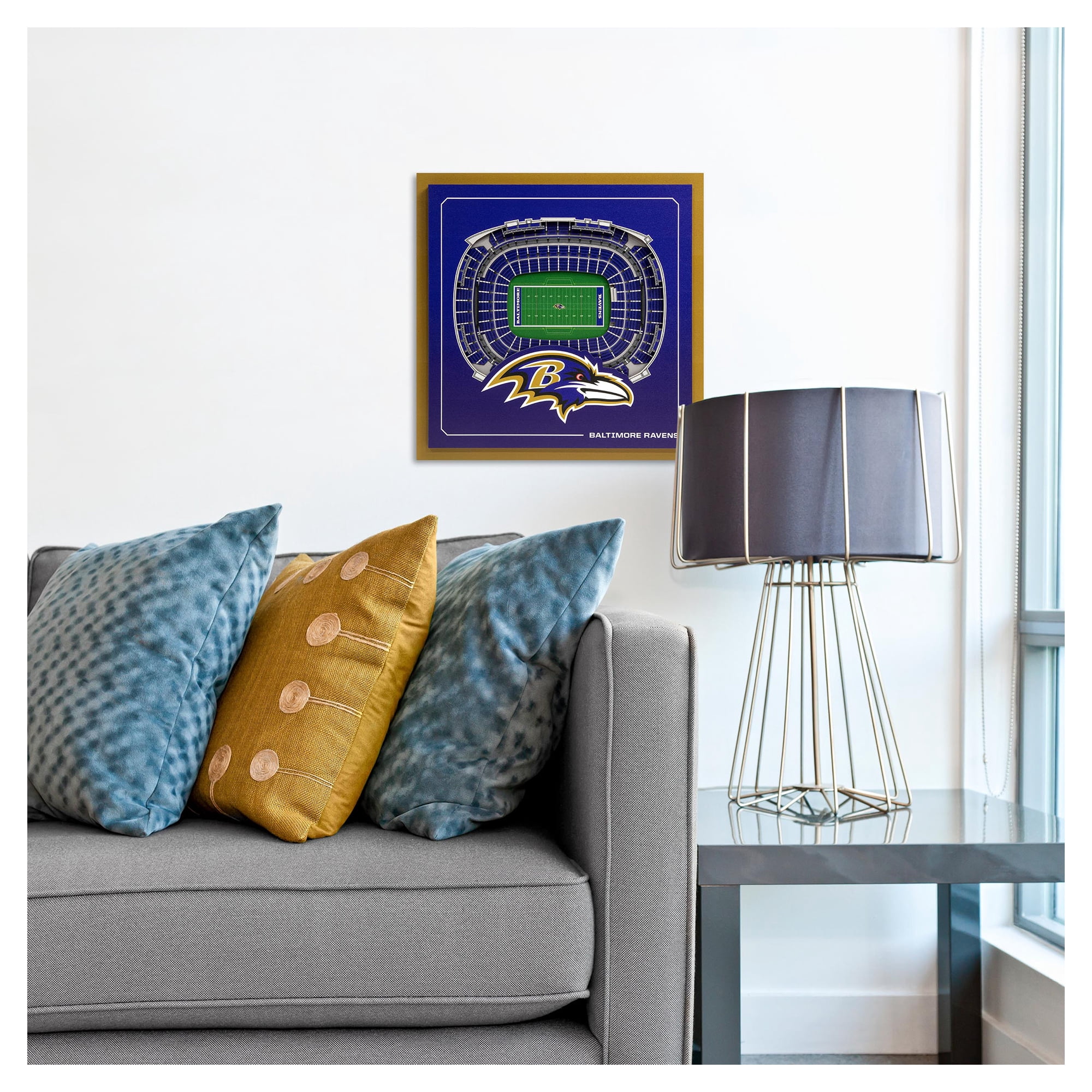 IDNA Baltimore Ravens 12" x 12" Stadium Series 3D Wall Art