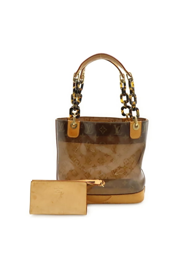 Pre-Owned LOUIS VUITTON Louis Vuitton Monogram Vinyl Cabas Ambre PM Tote Bag Shoulder Plastic...