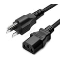 thumbnail image 1 of Cable de alimentación LORDTRONICS 1 m 10A 125V Negro con 3 clavijas, 1 of 4