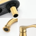 thumbnail image 5 of MAYEERTY 4"Centerset Bathroom Faucet with 360° Swivel Spout, Pop-Up Drain & Dual Handles, Brushed Gold, 5 of 6